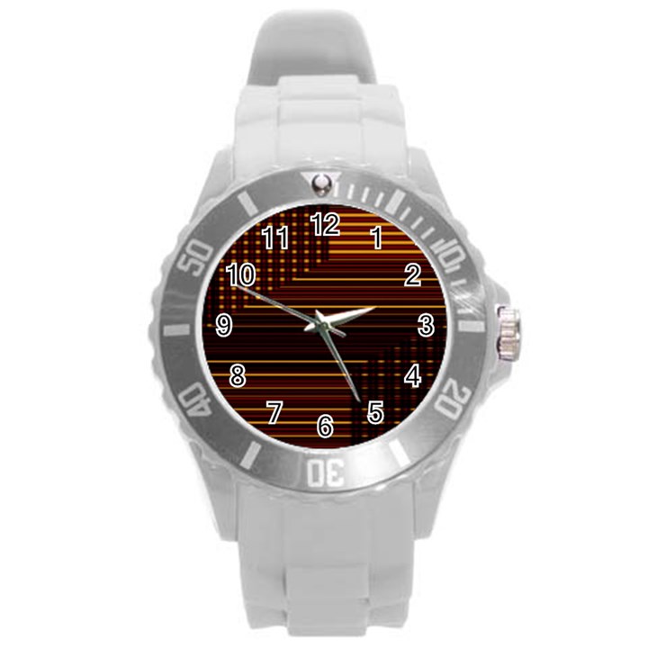 Gradient Round Plastic Sport Watch (L)