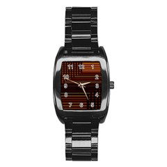 Gradient Stainless Steel Barrel Watch