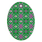 Abstract Illustration With Eyes Ornament (Oval) Front