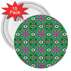 Abstract Illustration With Eyes 3  Buttons (10 Pack)  by SychEva