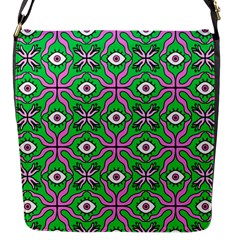 Abstract Illustration With Eyes Flap Closure Messenger Bag (s) by SychEva