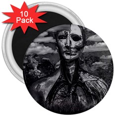 Bw Creepy Fantasy Scene Artwork 3  Magnets (10 Pack) 