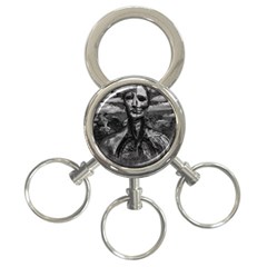 Bw Creepy Fantasy Scene Artwork 3-ring Key Chain by dflcprintsclothing