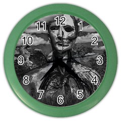 Bw Creepy Fantasy Scene Artwork Color Wall Clock by dflcprintsclothing