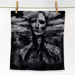 Bw Creepy Fantasy Scene Artwork Face Towel by dflcprintsclothing