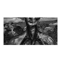 Bw Creepy Fantasy Scene Artwork Satin Wrap by dflcprintsclothing