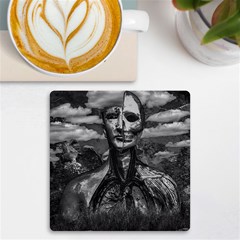 Bw Creepy Fantasy Scene Artwork Uv Print Square Tile Coaster 