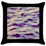 Orange  Waves Abstract Series No1 Throw Pillow Case (Black) Front