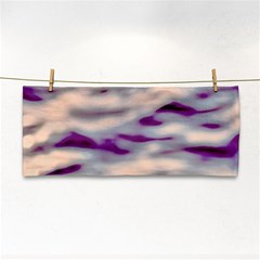 Orange  Waves Abstract Series No1 Hand Towel by DimitriosArt