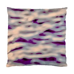 Orange  Waves Abstract Series No1 Standard Cushion Case (one Side) by DimitriosArt