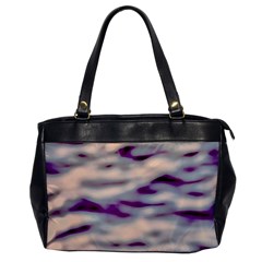 Orange  Waves Abstract Series No1 Oversize Office Handbag by DimitriosArt