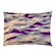 Orange  Waves Abstract Series No1 Pillow Case (two Sides) by DimitriosArt