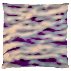 Orange  Waves Abstract Series No1 Standard Flano Cushion Case (one Side) by DimitriosArt