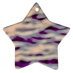 Orange  Waves Abstract Series No1 Star Ornament (Two Sides) Back