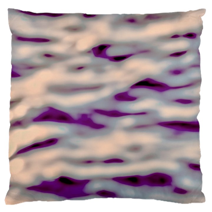 Orange  Waves Abstract Series No1 Large Cushion Case (Two Sides)