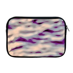 Orange  Waves Abstract Series No1 Apple Macbook Pro 17  Zipper Case by DimitriosArt