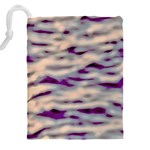 Orange  Waves Abstract Series No1 Drawstring Pouch (5XL) Back