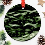 Green  Waves Abstract Series No5 Ornament (Round) Front