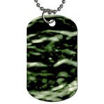 Green  Waves Abstract Series No5 Dog Tag (One Side) Front