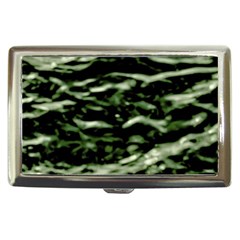 Green  Waves Abstract Series No5 Cigarette Money Case by DimitriosArt