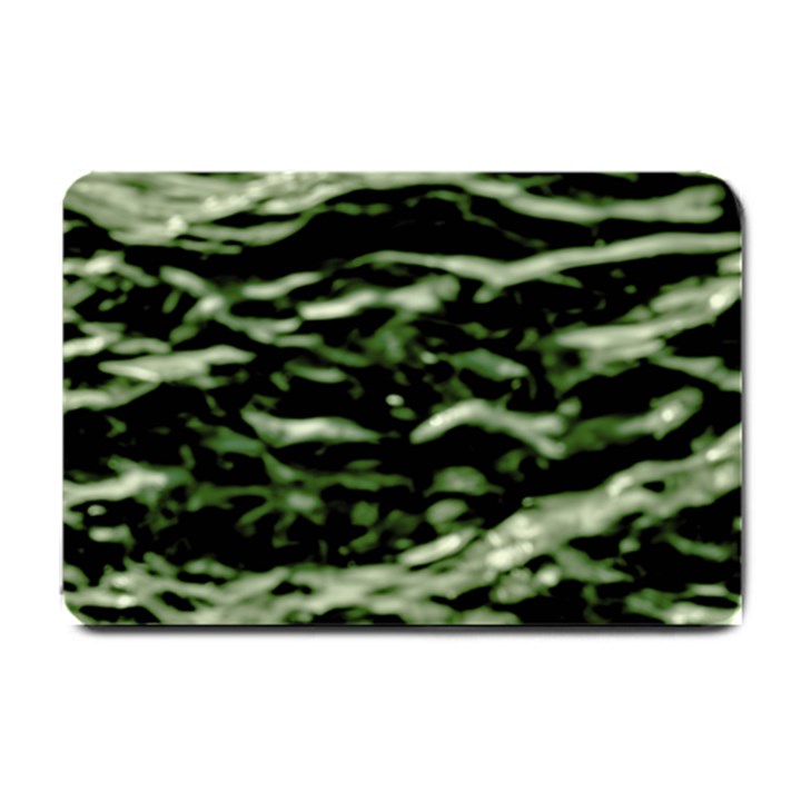 Green  Waves Abstract Series No5 Small Doormat 