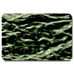 Green  Waves Abstract Series No5 Large Doormat  30 x20  Door Mat