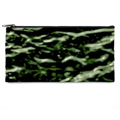 Green  Waves Abstract Series No5 Pencil Case by DimitriosArt