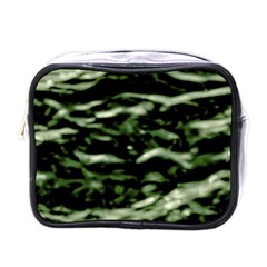 Green  Waves Abstract Series No5 Mini Toiletries Bag (one Side) by DimitriosArt