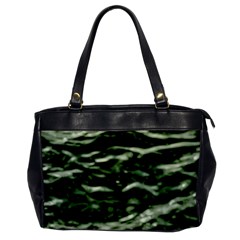 Green  Waves Abstract Series No5 Oversize Office Handbag by DimitriosArt