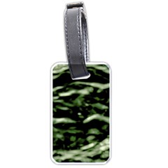 Green  Waves Abstract Series No5 Luggage Tag (one Side) by DimitriosArt