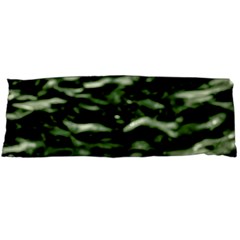 Green  Waves Abstract Series No5 Body Pillow Case (dakimakura) by DimitriosArt