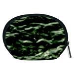 Green  Waves Abstract Series No5 Accessory Pouch (Medium) Back