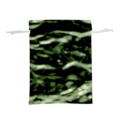 Green  Waves Abstract Series No5 Lightweight Drawstring Pouch (l) by DimitriosArt