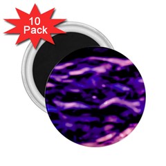 Purple  Waves Abstract Series No1 2 25  Magnets (10 Pack)  by DimitriosArt