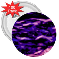 Purple  Waves Abstract Series No1 3  Buttons (100 Pack)  by DimitriosArt