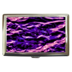 Purple  Waves Abstract Series No1 Cigarette Money Case by DimitriosArt