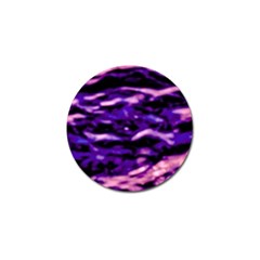 Purple  Waves Abstract Series No1 Golf Ball Marker by DimitriosArt