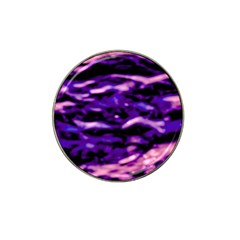 Purple  Waves Abstract Series No1 Hat Clip Ball Marker by DimitriosArt