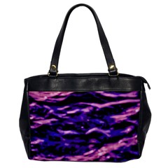 Purple  Waves Abstract Series No1 Oversize Office Handbag by DimitriosArt