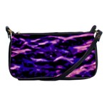 Purple  Waves Abstract Series No1 Shoulder Clutch Bag Front