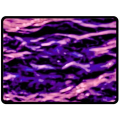 Purple  Waves Abstract Series No1 Fleece Blanket (large)  by DimitriosArt