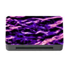 Purple  Waves Abstract Series No1 Memory Card Reader With Cf by DimitriosArt