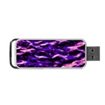 Purple  Waves Abstract Series No1 Portable USB Flash (One Side) Front