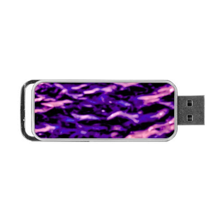 Purple  Waves Abstract Series No1 Portable USB Flash (One Side)