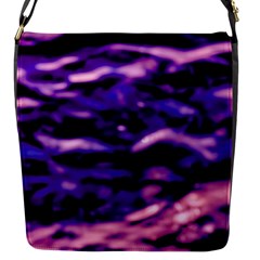 Purple  Waves Abstract Series No1 Flap Closure Messenger Bag (s) by DimitriosArt