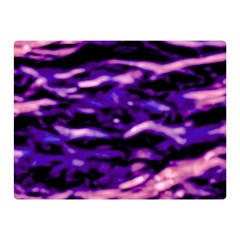 Purple  Waves Abstract Series No1 Double Sided Flano Blanket (mini)  by DimitriosArt