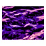 Purple  Waves Abstract Series No1 Double Sided Flano Blanket (Large)  80 x60  Blanket Front