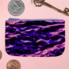 Purple  Waves Abstract Series No1 Large Coin Purse by DimitriosArt