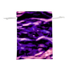 Purple  Waves Abstract Series No1 Lightweight Drawstring Pouch (m) by DimitriosArt