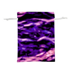 Purple  Waves Abstract Series No1 Lightweight Drawstring Pouch (l) by DimitriosArt